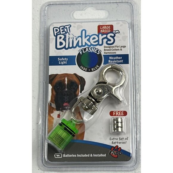 Pet Blinkers Set of 3 Safety Flashing Light Large Breed Collars & Harnesses - Picture 1 of 3